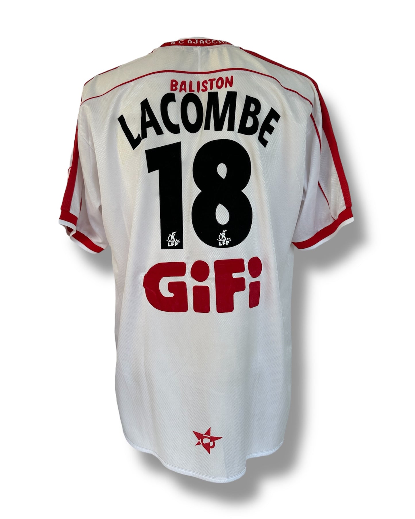 Mfs Ac Ajaccio Gregory Lacombe #18 Baliston 02/03 taille XL
