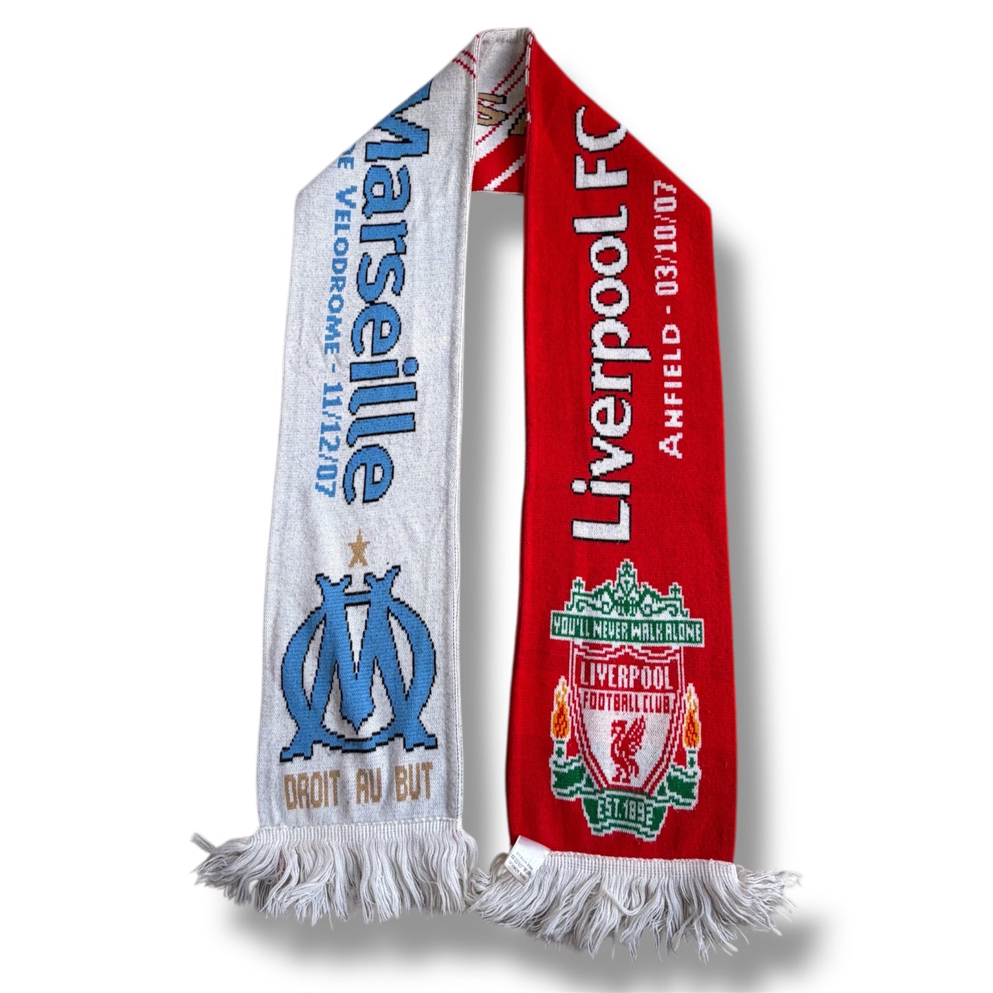 Mfs Écharpe Liverpool Fc Olympique de Marseille 2007 Champions League