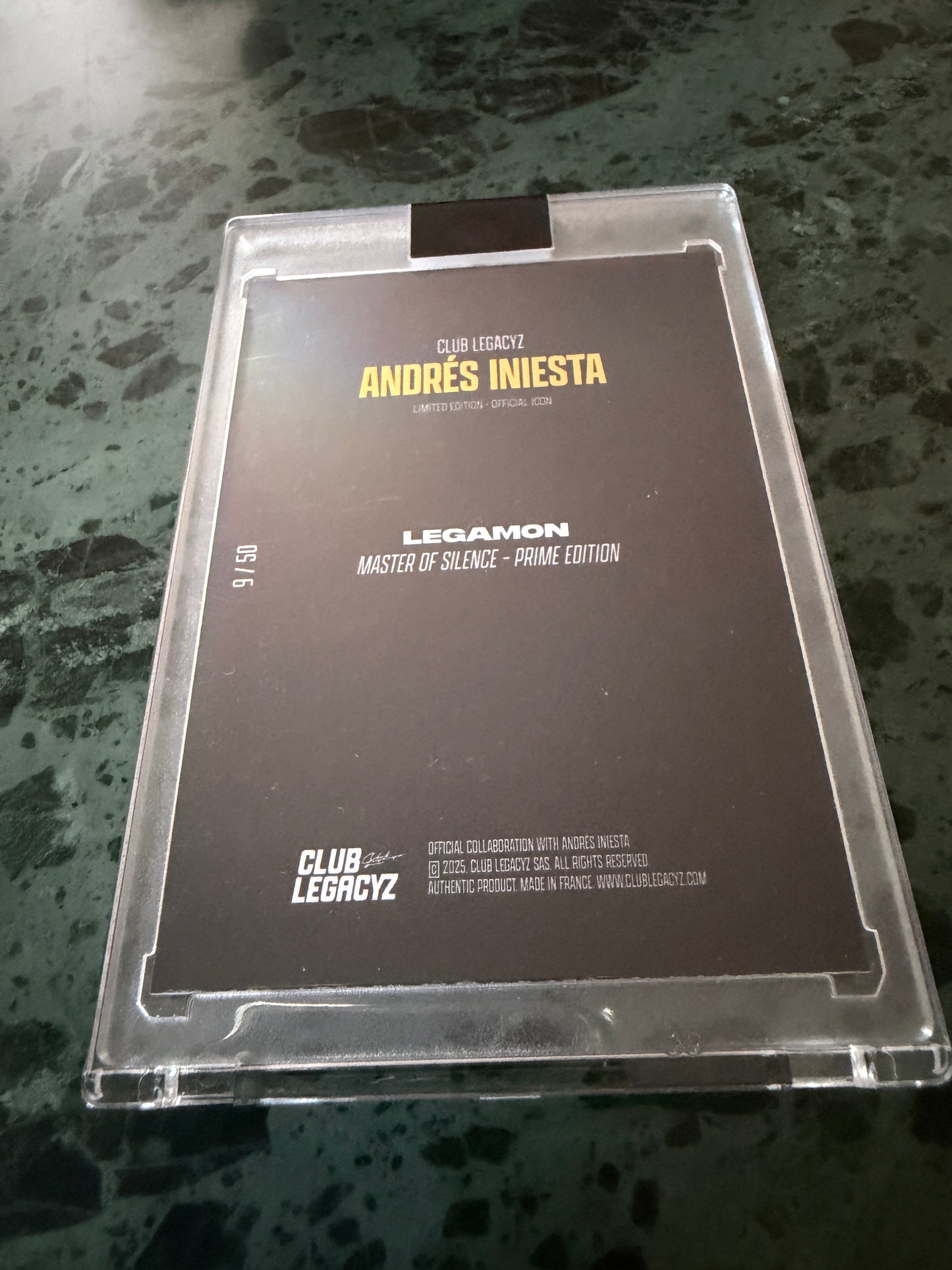Mfs card Andres Iniesta Legamon Club Legacyz 9/50