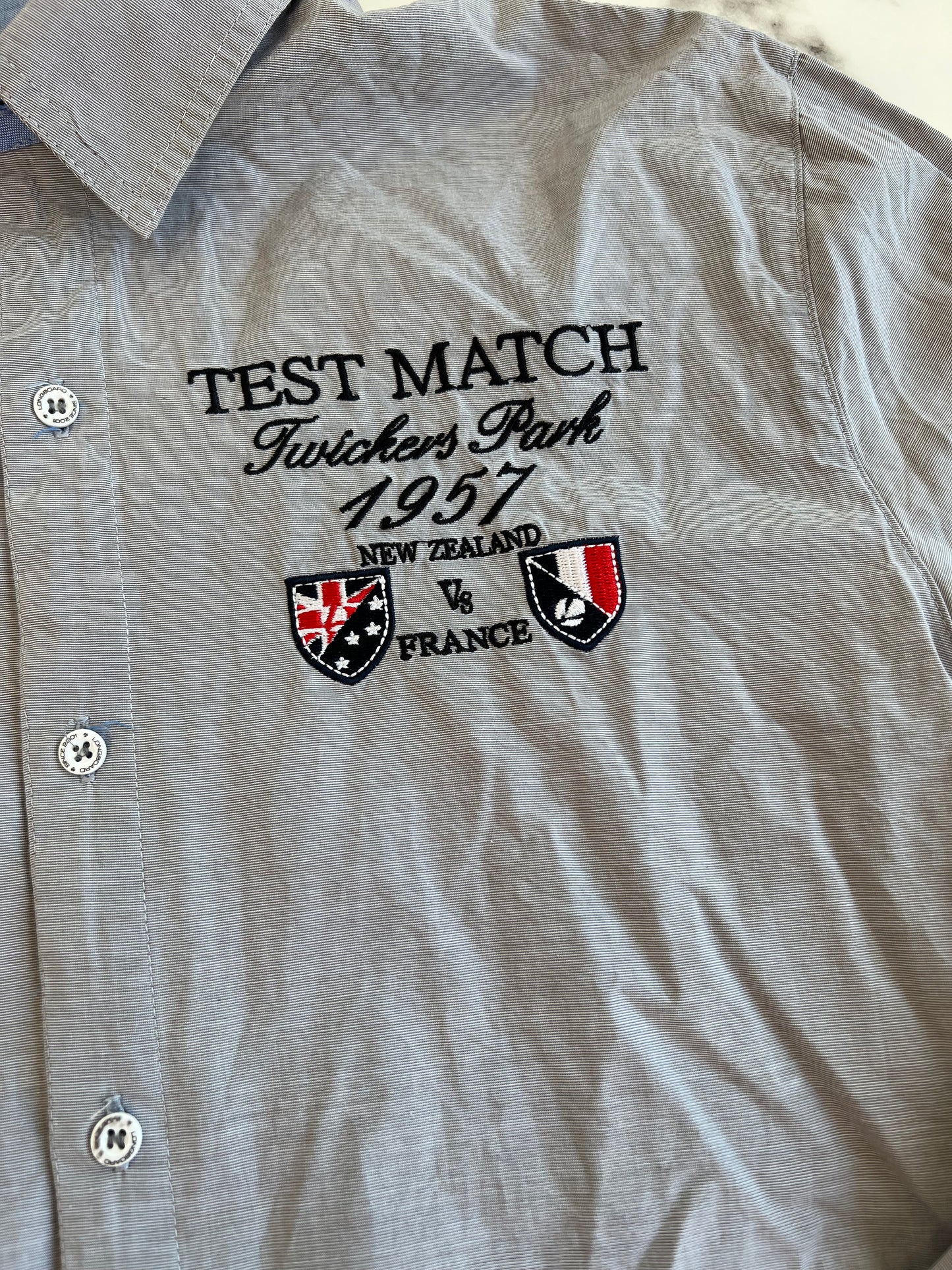 Chemise Test Match New Zealand France 1957 Longboard taille M
