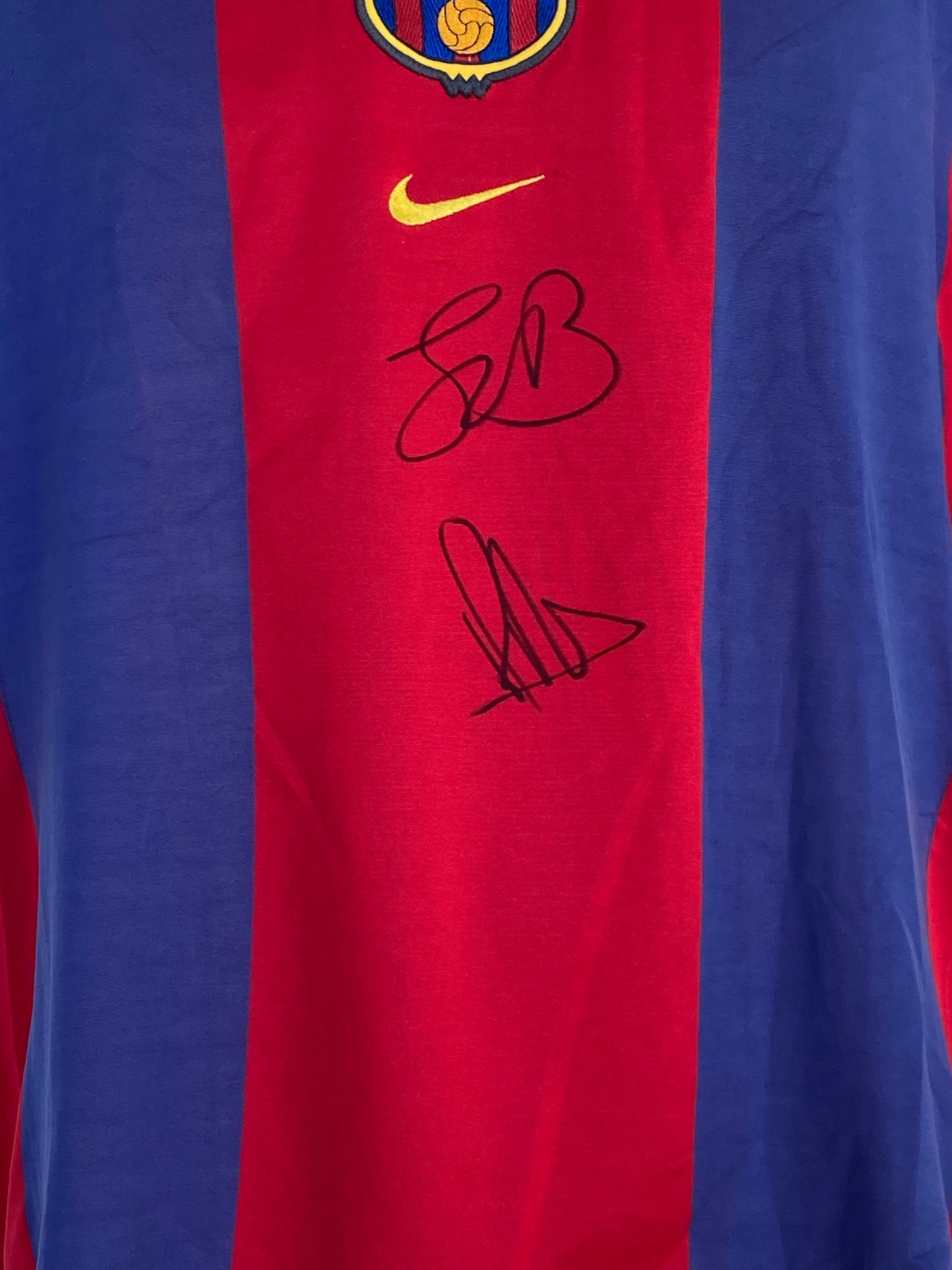 Fc Barcelone Franck et Ronald De Boer Nike dédicacé 98/99 taille XL