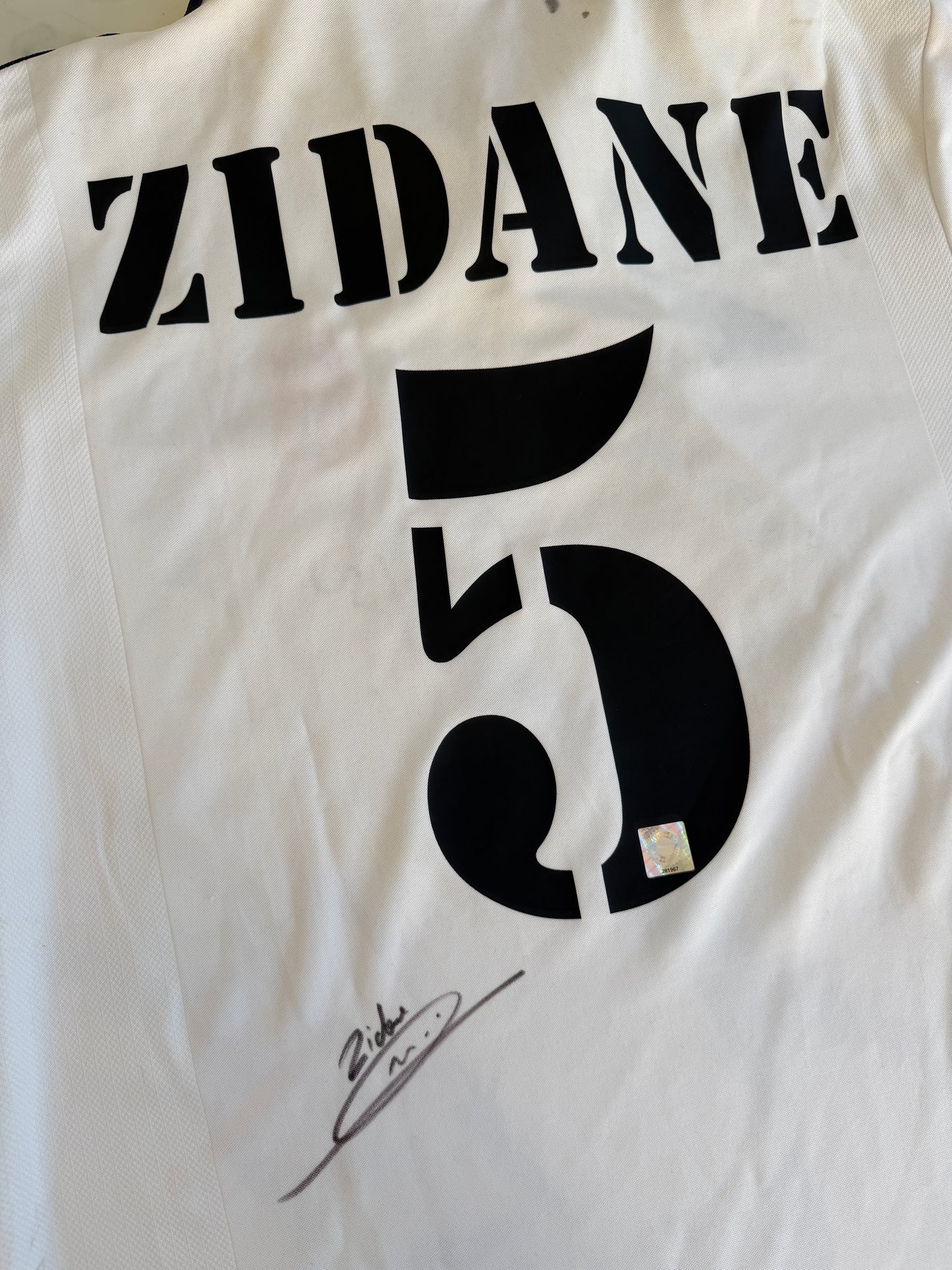Mfs Real Madrid #5 Zinedine Zidane double signed adidas 01/02 taille M