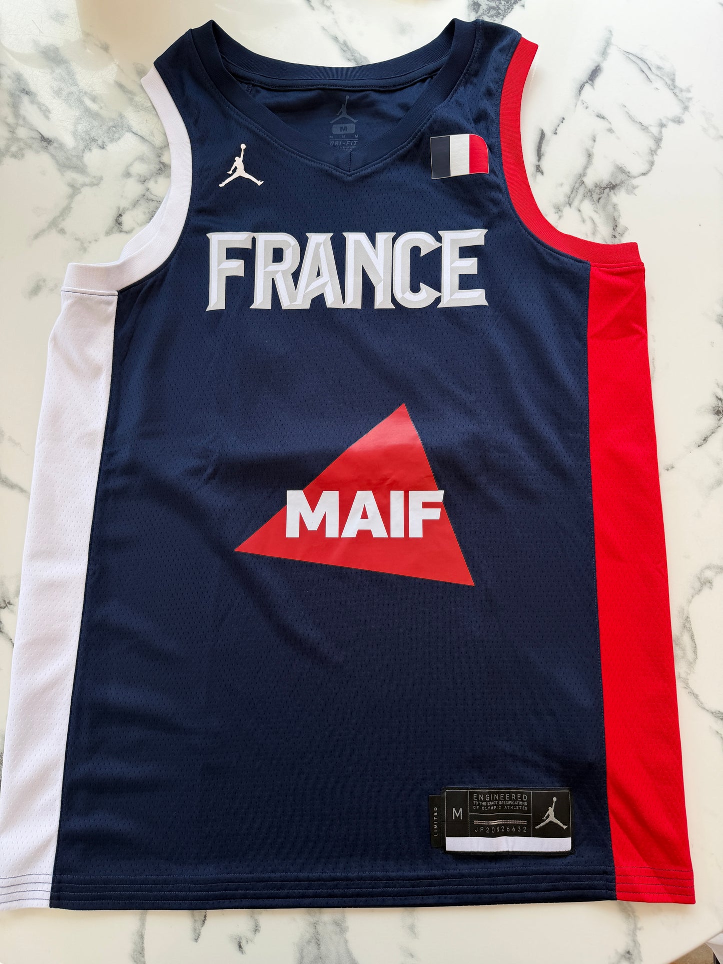 Mfs jersey basket France Terry Tarpey #22 Jordan taille M