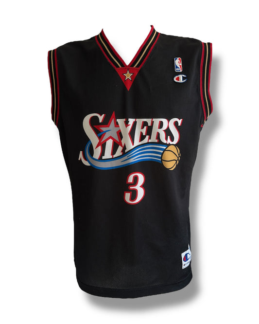 Mfs Jersey NBA Philadelphie Sixers Allen Iverson #3 Champion USA taille L