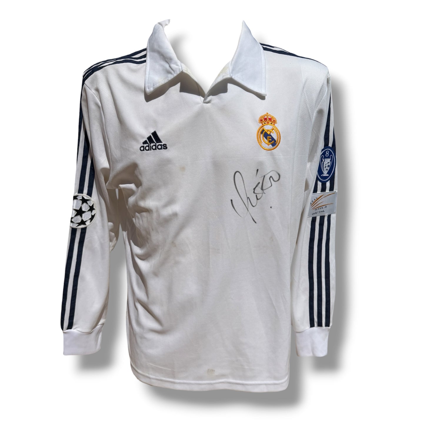 Mfs Real Madrid #5 Zinedine Zidane double signed adidas 01/02 taille M