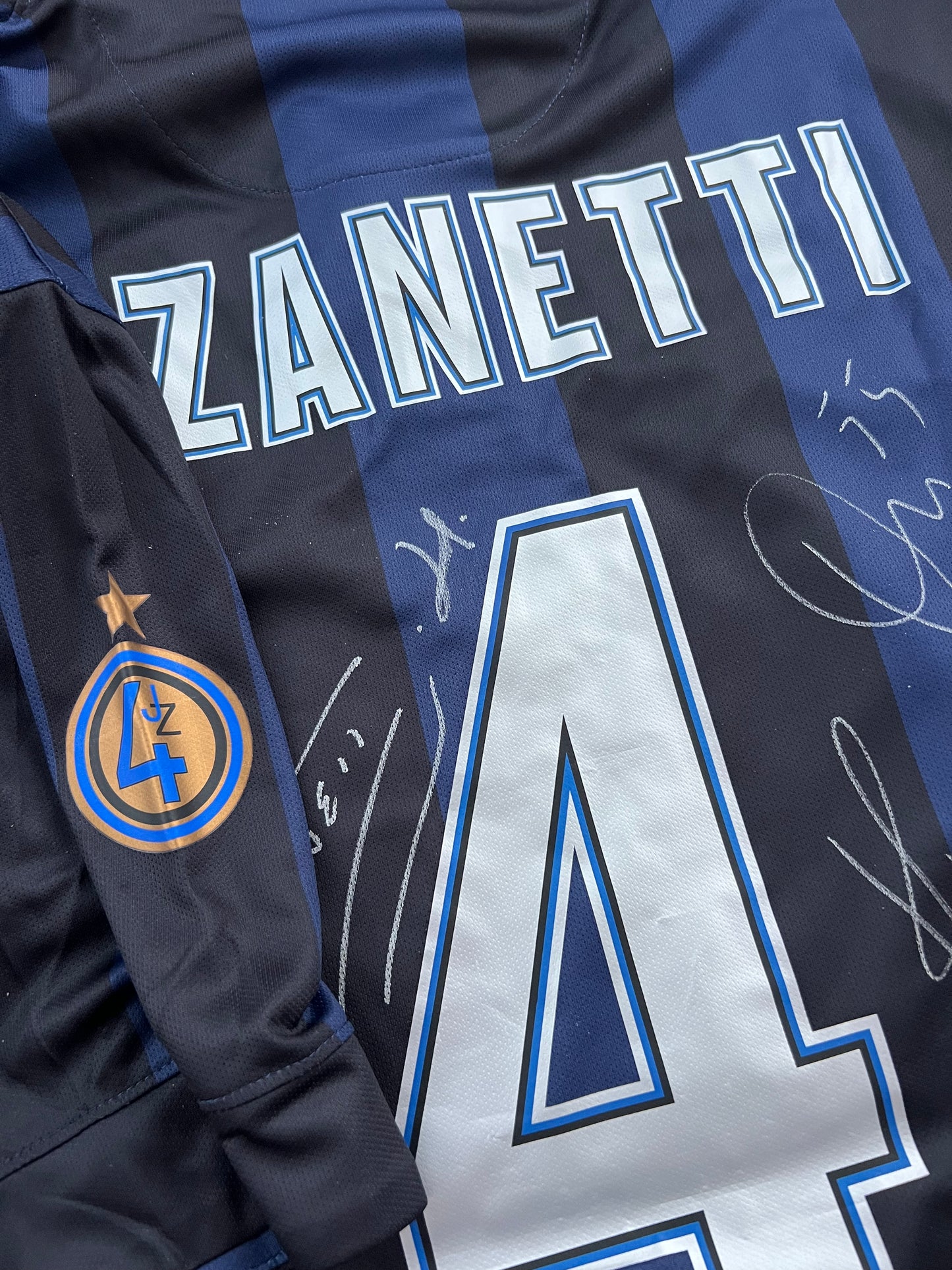 Inter Milan J.Zanetti #4 Nike avec autographes 13/14 taille XL