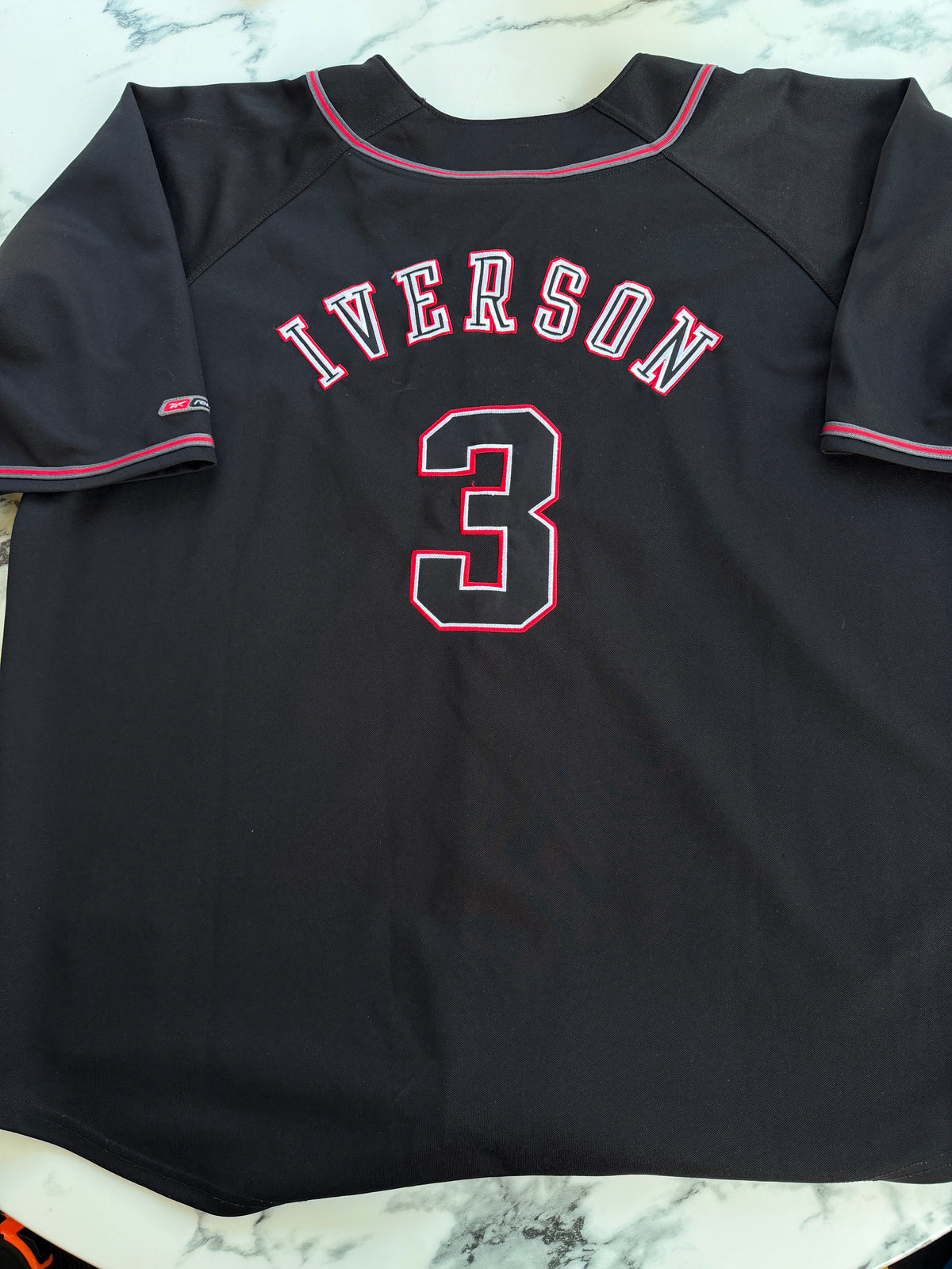 Mfs chemise baseball AI3 Allen Iverson Reebok 2001 taille 3XL
