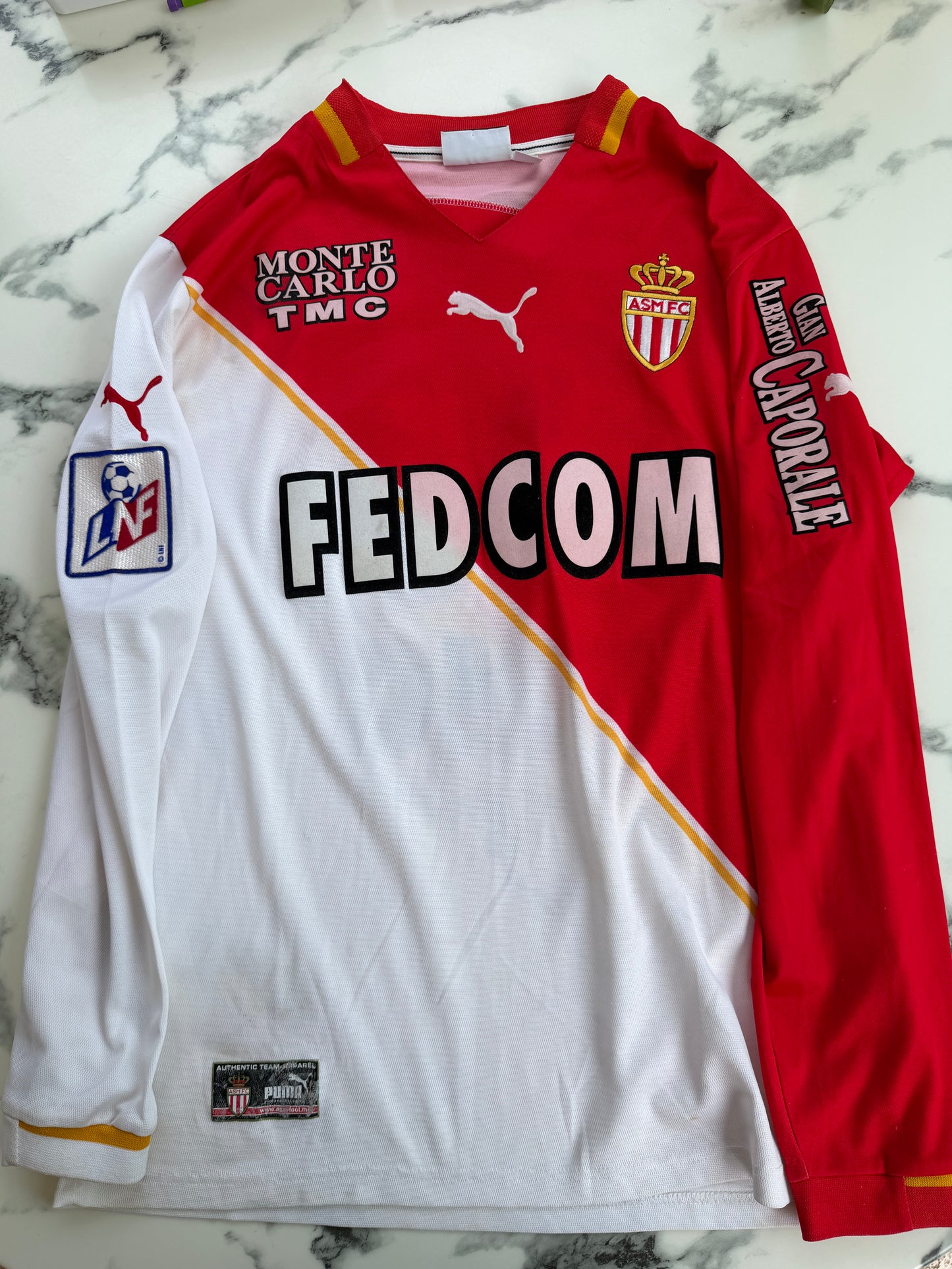 Mfs As Monaco Sébastien Carole #37 Puma 01/02 taille XL