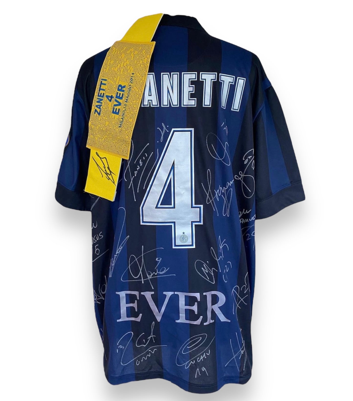Inter Milan J.Zanetti #4 Nike avec autographes 13/14 taille XL