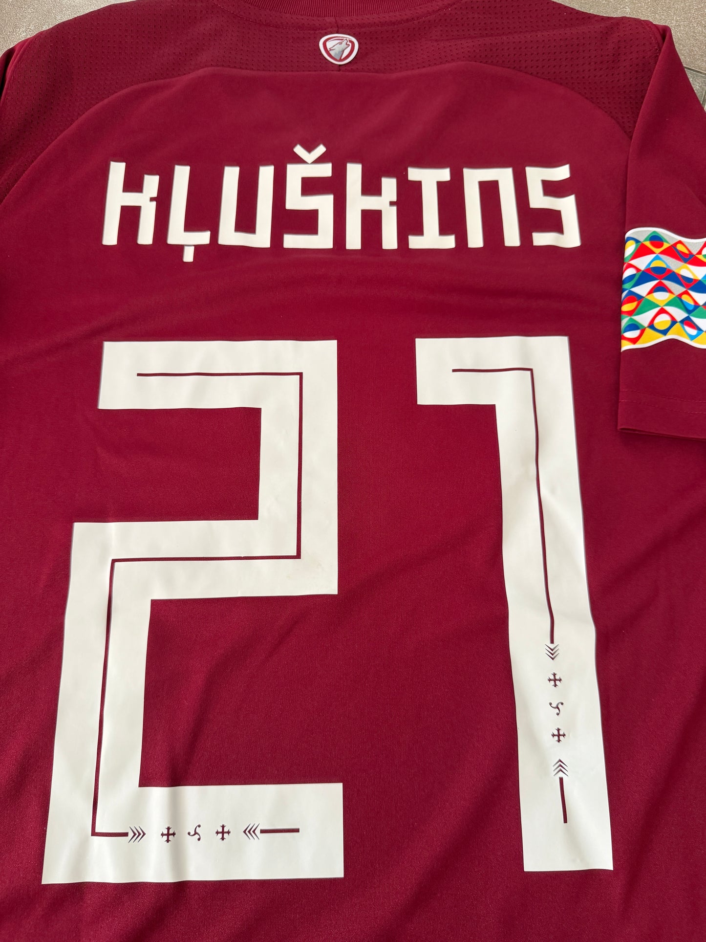Mfs Lettonie Glebs Kluskins #21 Adidas Ligue des Nations 2020 taille M