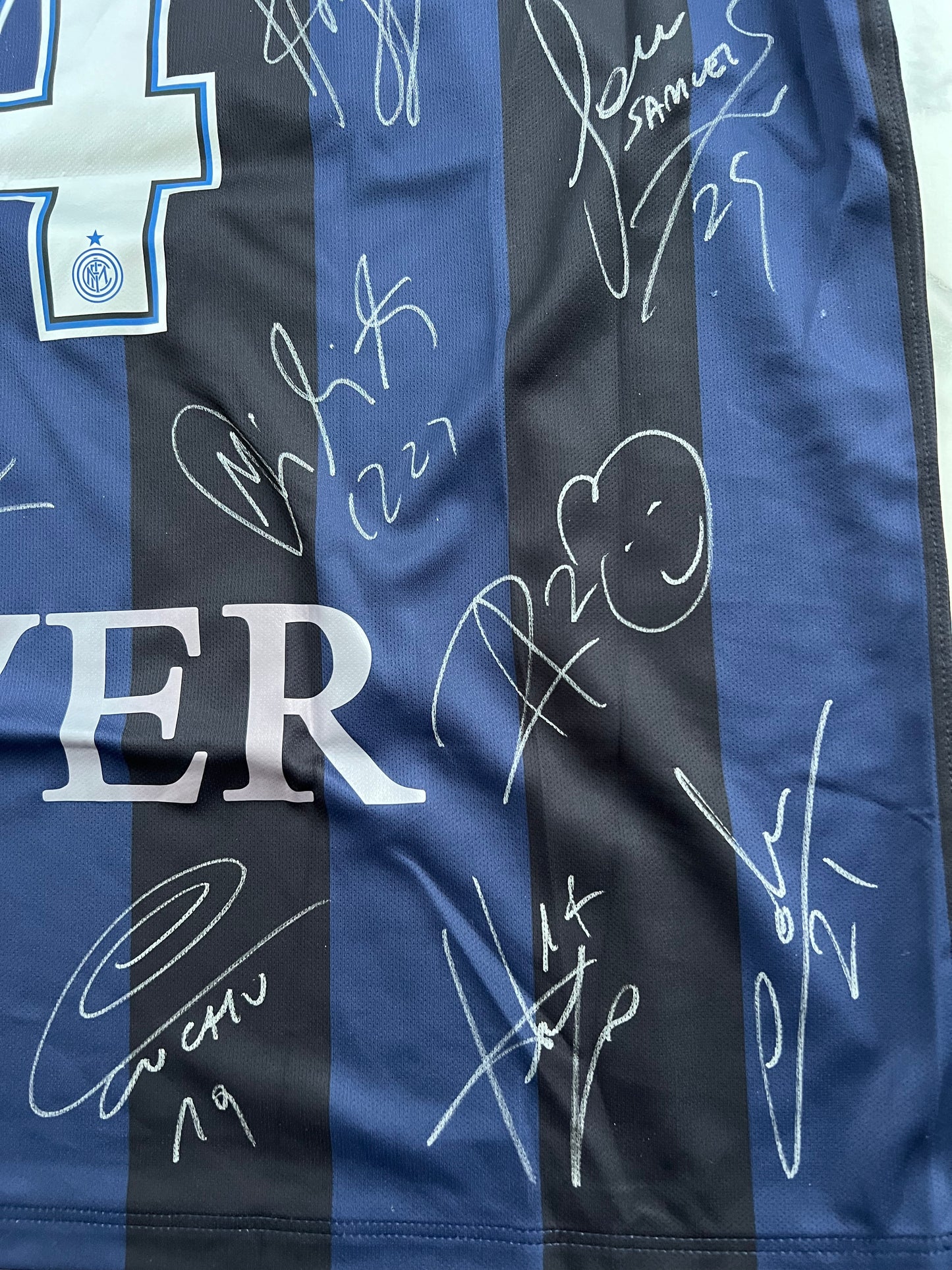 Inter Milan J.Zanetti #4 Nike avec autographes 13/14 taille XL