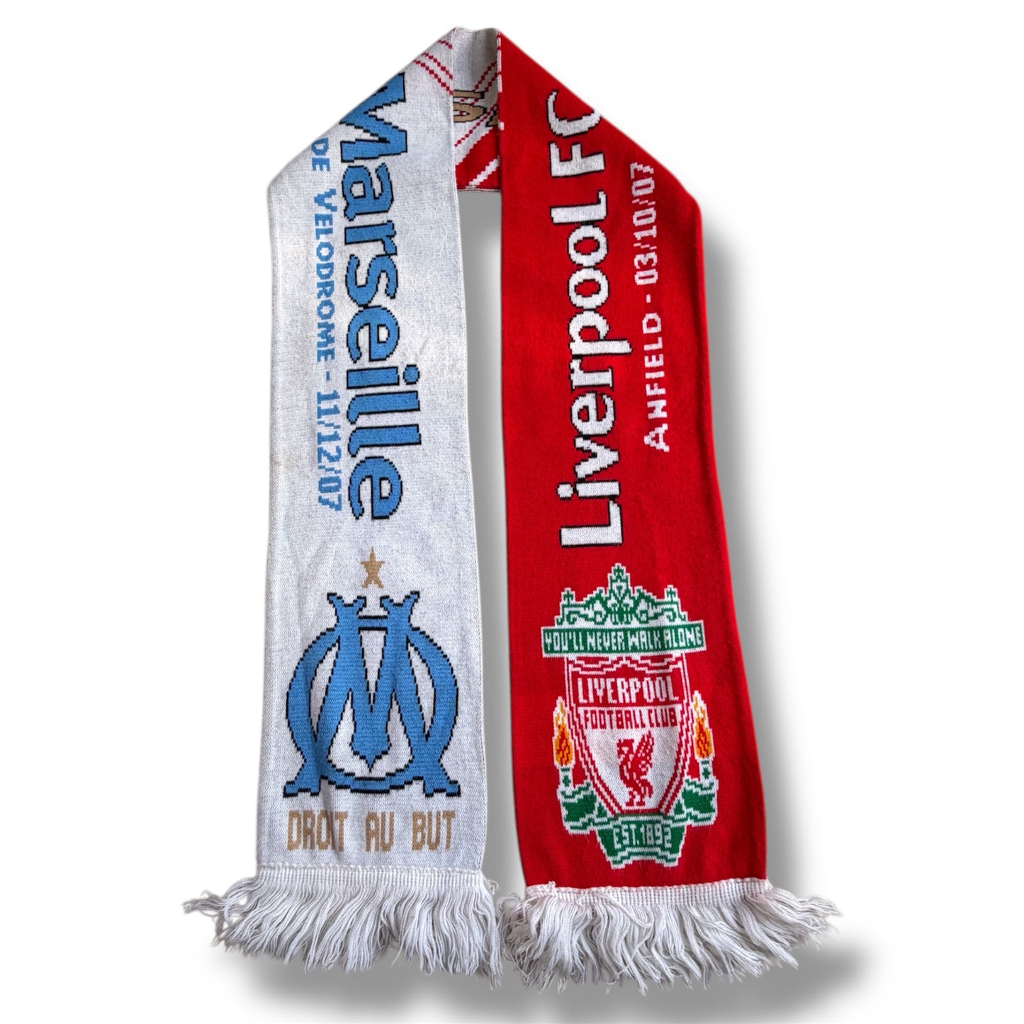 Mfs Écharpe Liverpool Fc Olympique de Marseille 2007 Champions League