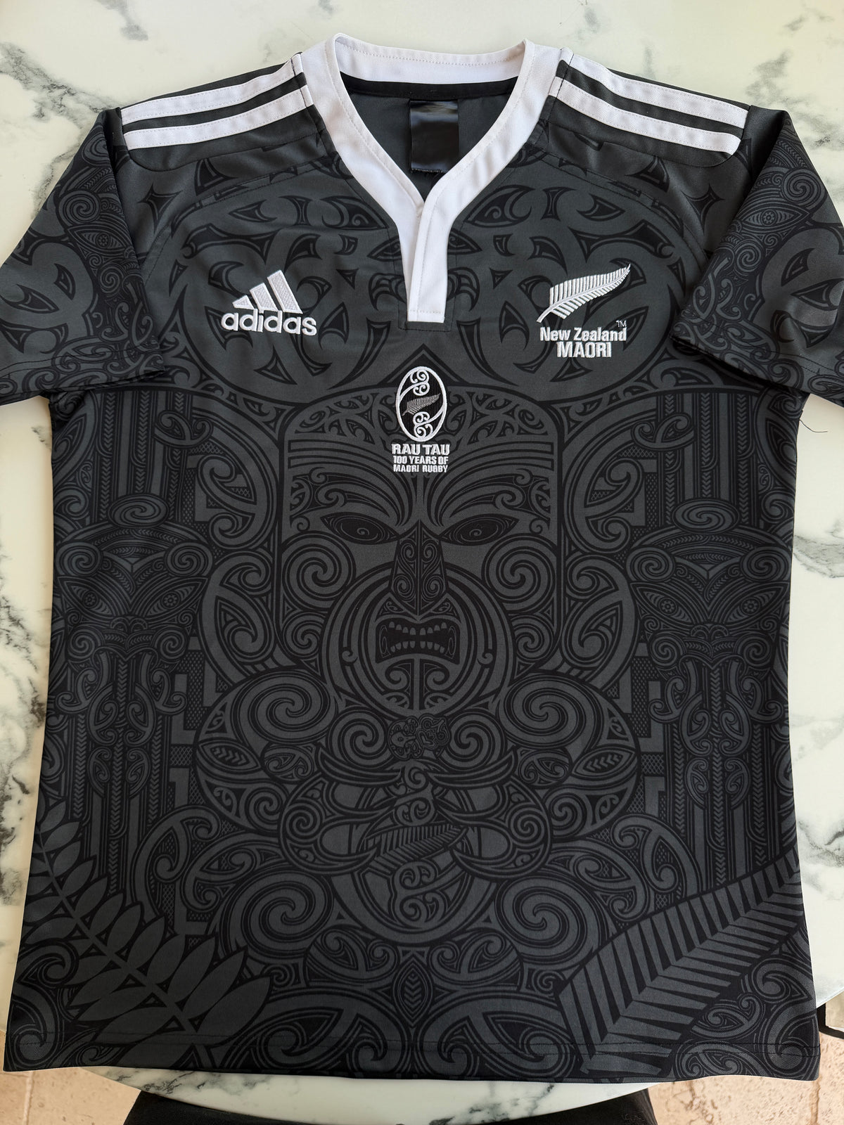 Mfs Nouvelle Zélande All Blacks 100 ans Maori Rau Tau Adidas réédition2020 taille L