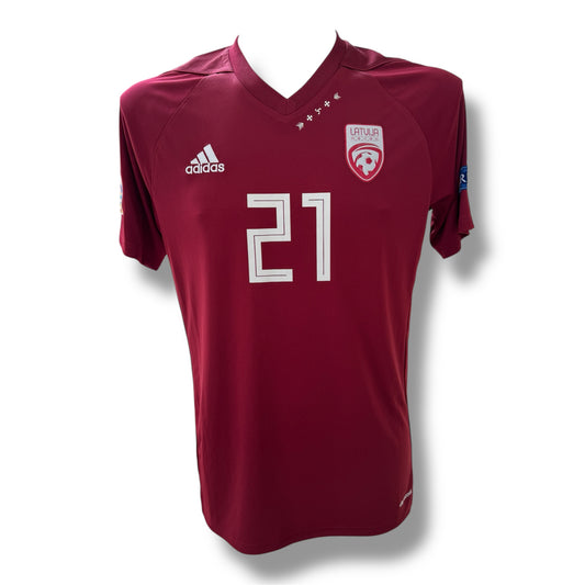 Mfs Lettonie Glebs Kluskins #21 Adidas Ligue des Nations 2020 taille M
