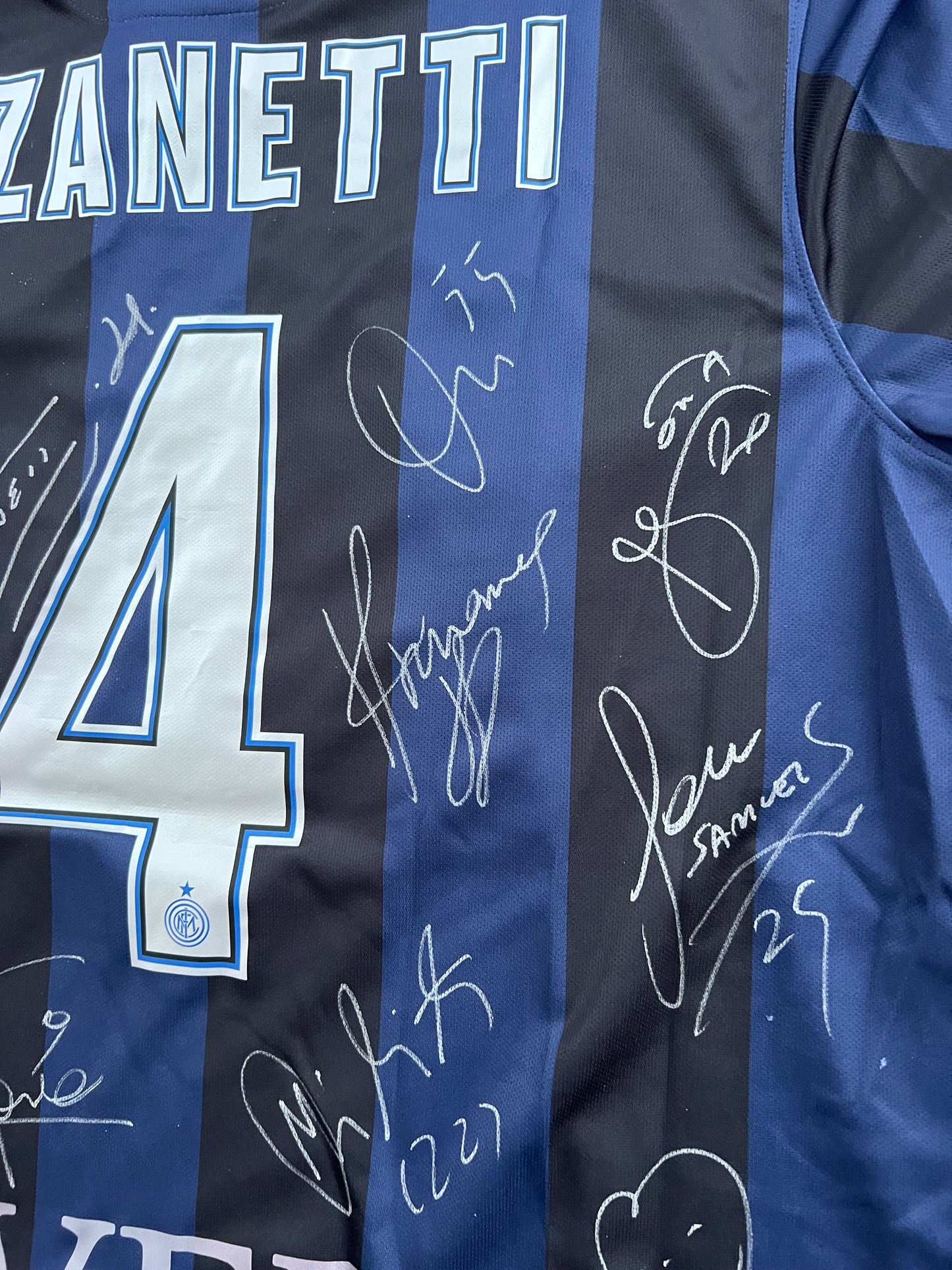 Inter Milan J.Zanetti #4 Nike avec autographes 13/14 taille XL