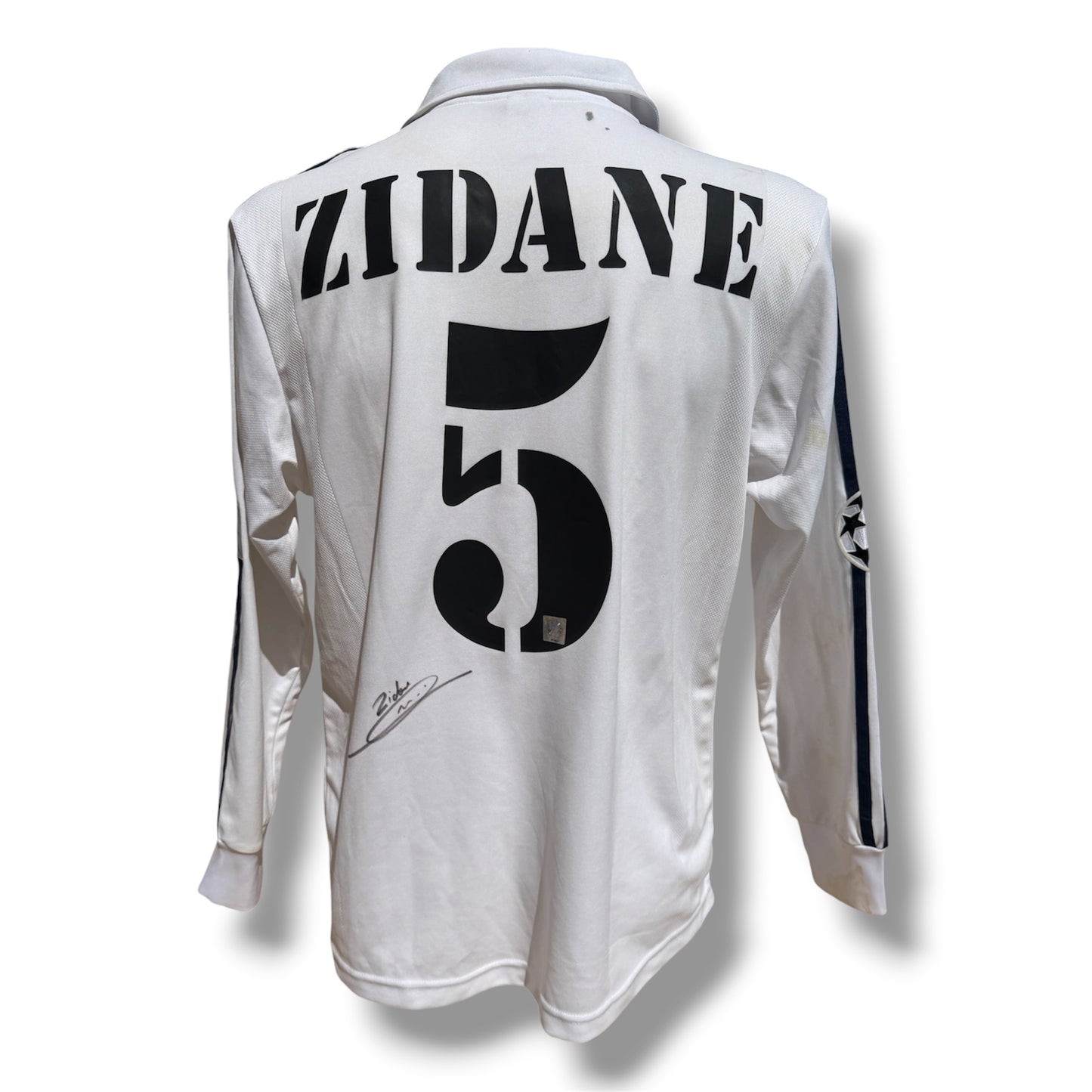 Mfs Real Madrid #5 Zinedine Zidane double signed adidas 01/02 taille M