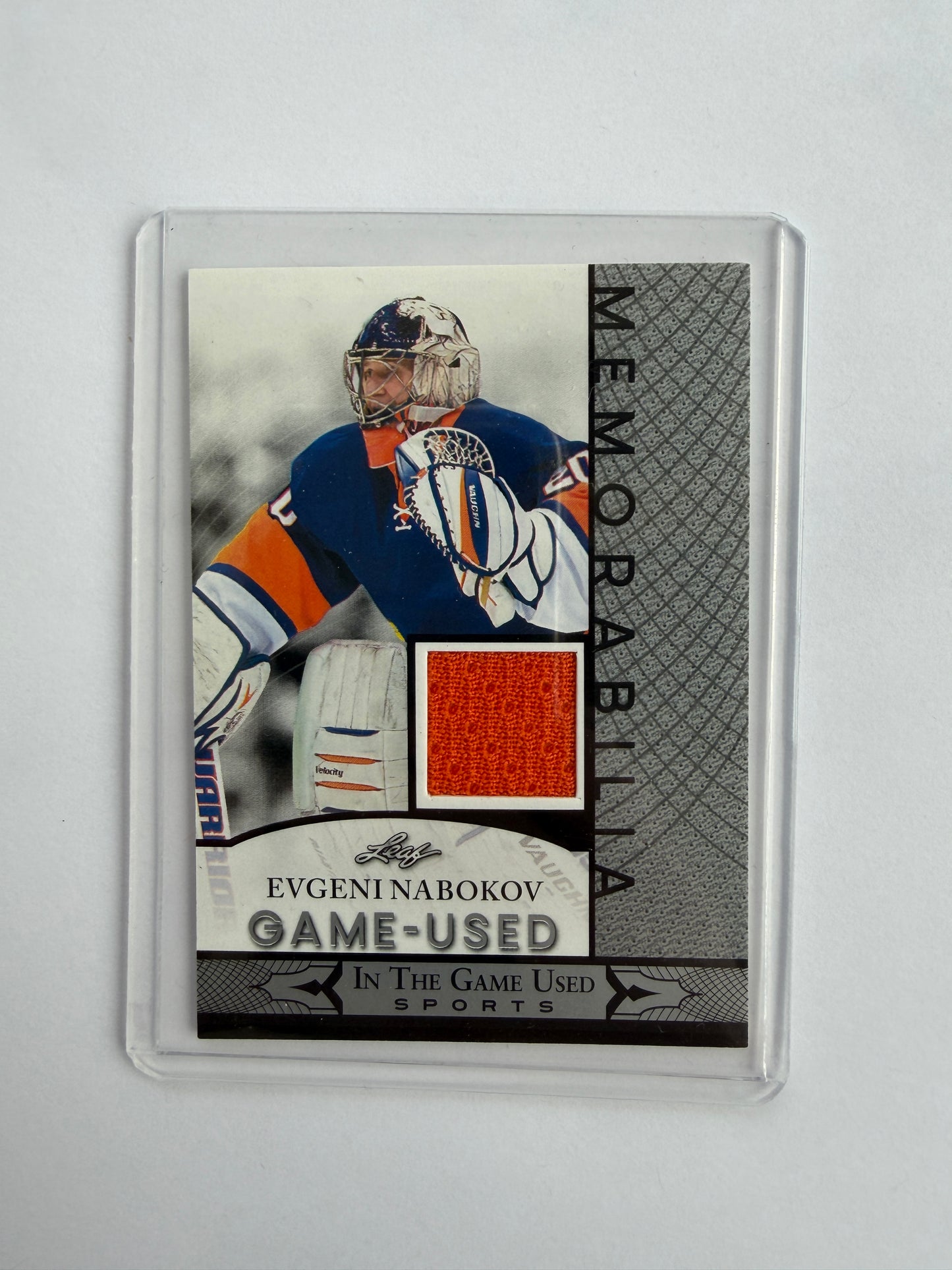 Mfs Leaf card Evgeni Nabokov game used memorabilia 2024