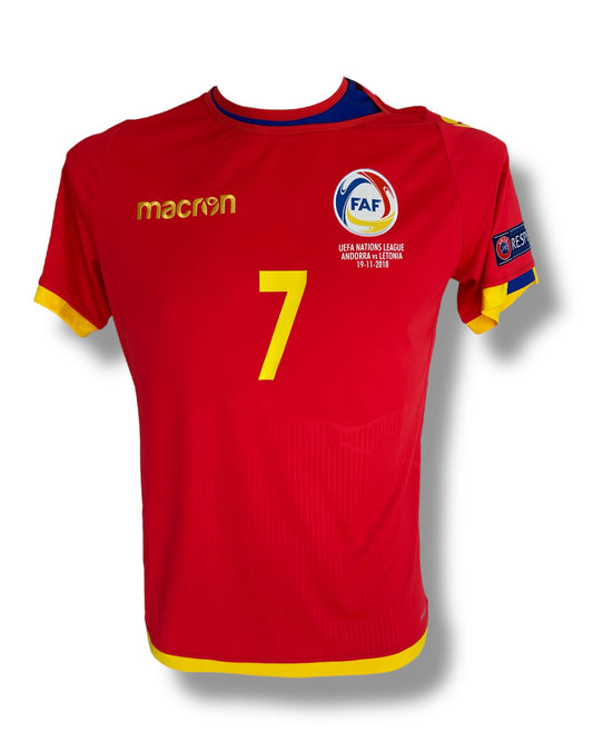 Mfs Andorre Marc Pujol #7 Macron UEFA nations League 2018 taille S