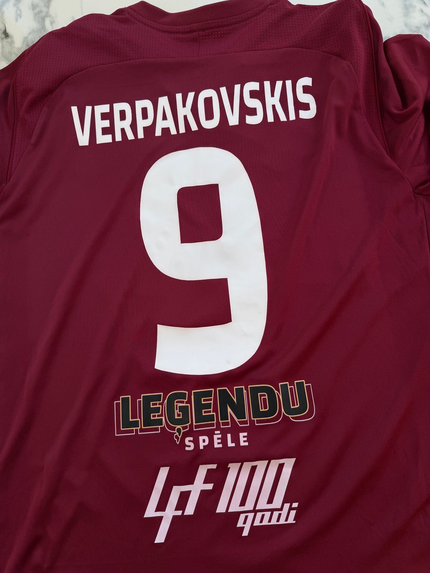 Mfs Lettonie Verpakovskis #9 Legendu Spele Adidas 2021 taille L