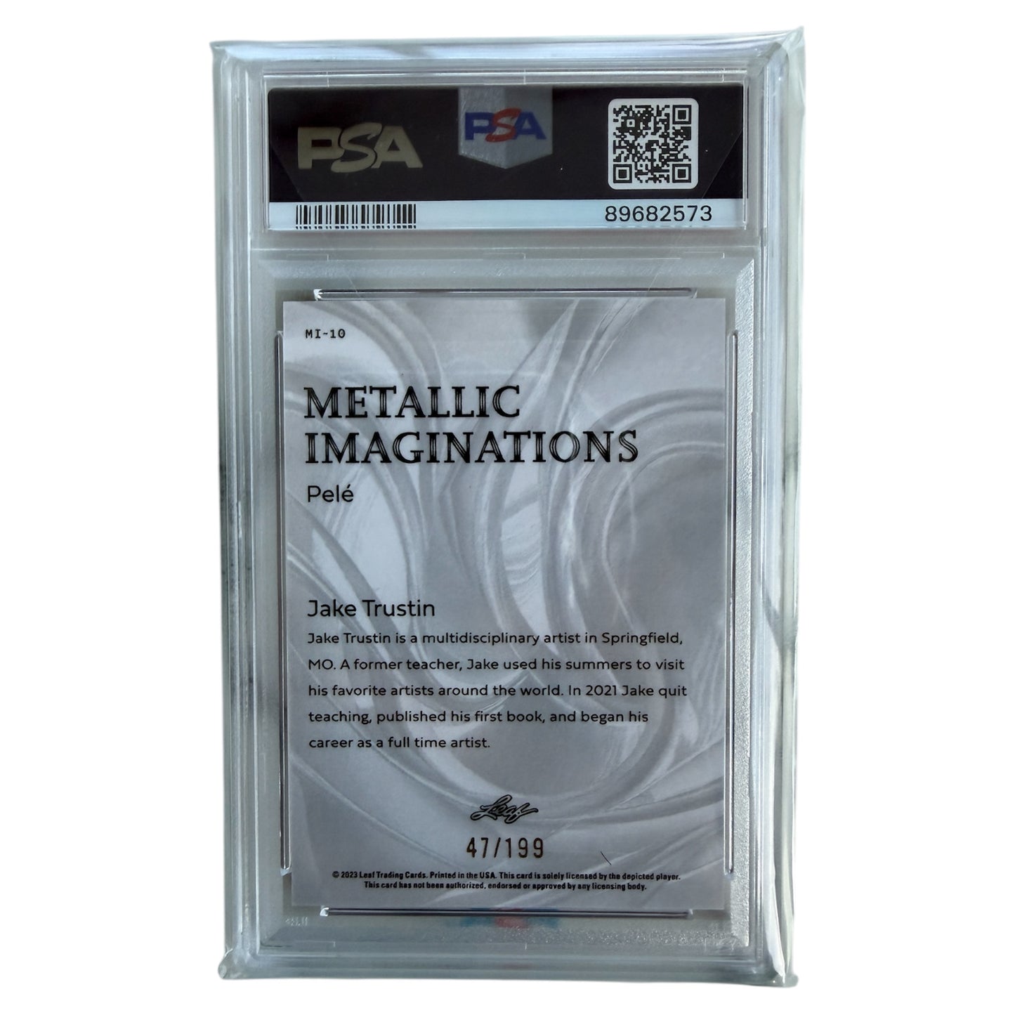 Mfs Leaf trading cards Pelé Metallic imaginations RED 47/199 PSA 9 2023