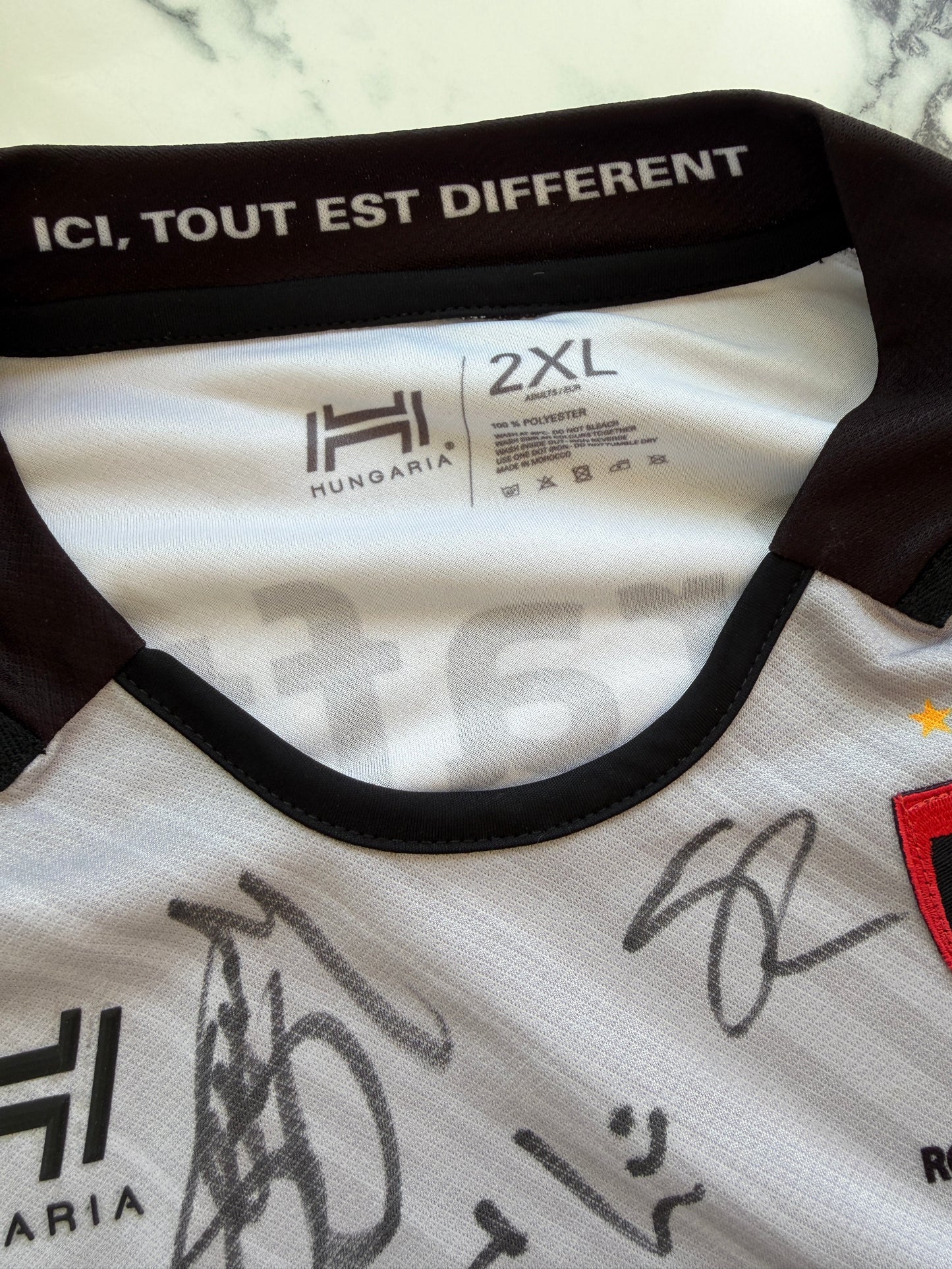 Mfs maillot rugby Rct Toulon Hungaria dédicacé 17/18 taille XXL