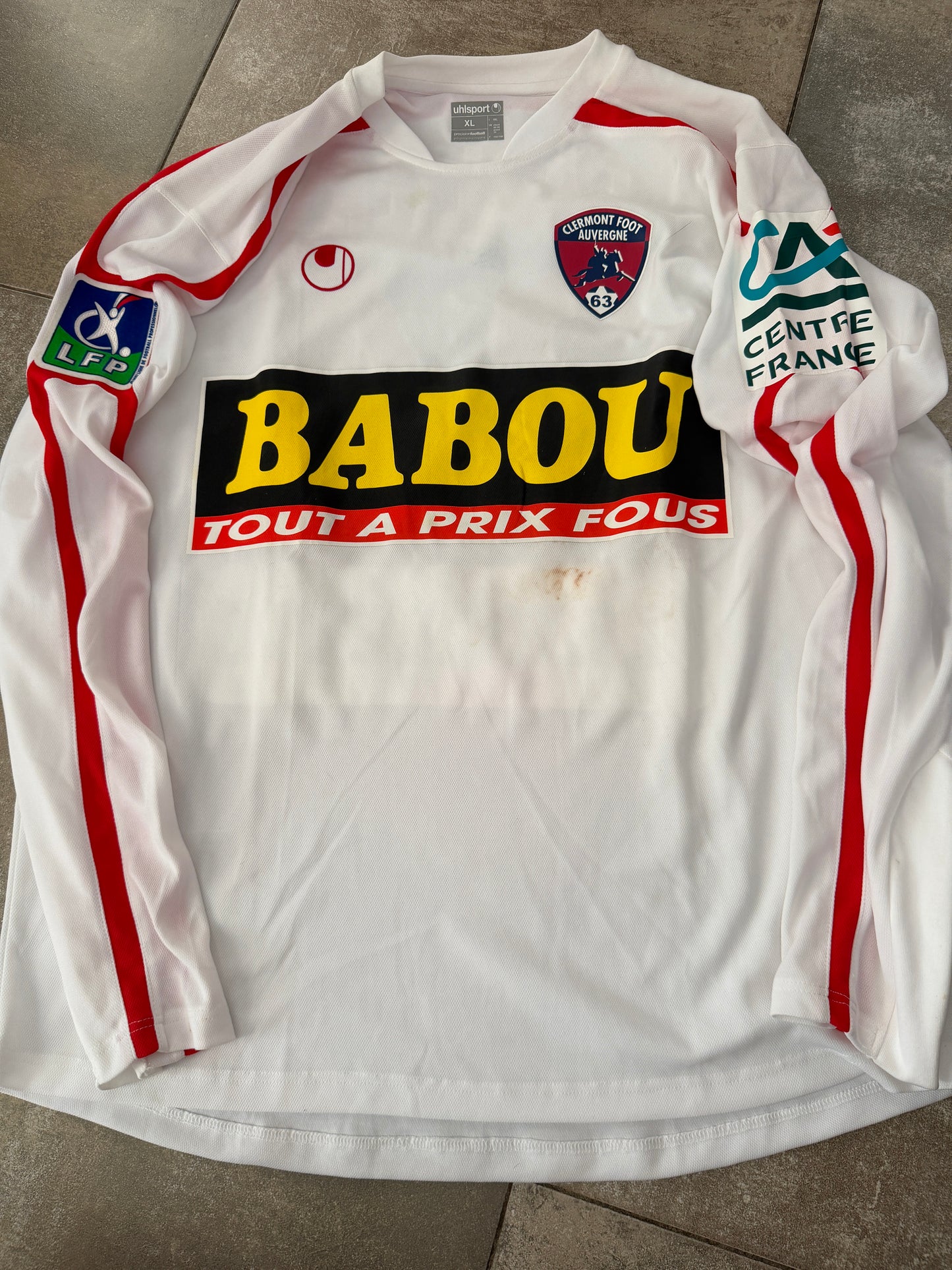 Mfs Clermont foot 63 Rudy Carlier #24 Uhlsport 07/08 taille XL