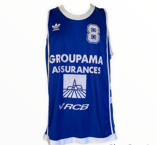 RCB Reims Chalon Basket Laurent Lamy #8 Adidas 91/92 taille XXL